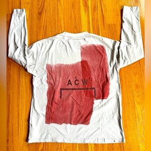 long sleeves Grey and red 100% cotton print both front and back Top shirt